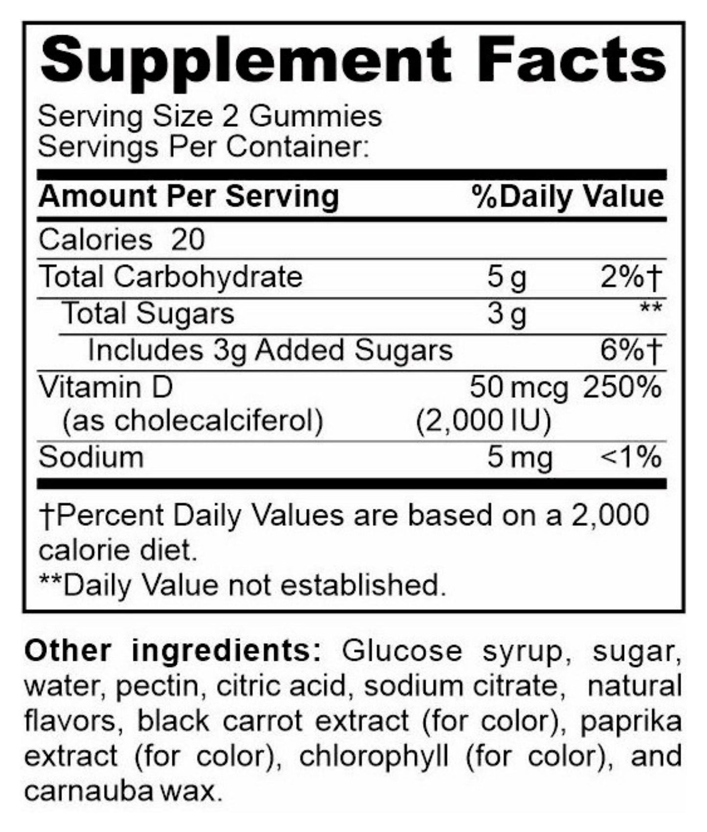 Vitamin D 2,000 IU Gummies