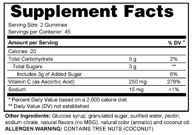 Vitamin C 250 mg (Gummies)