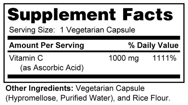 Vitamin C 1,000 mg