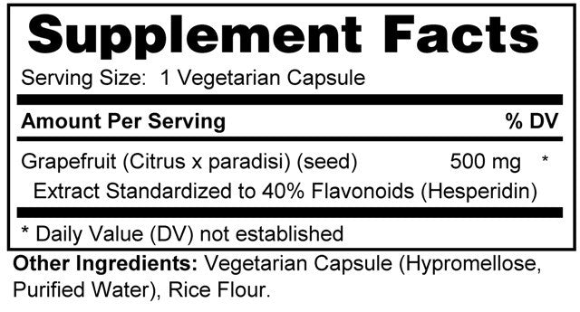 Grapefruit Seed Extract 500mg