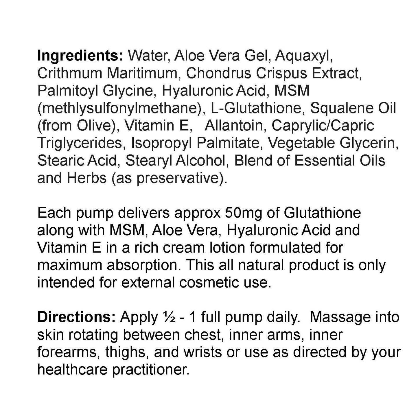 Glutathione Cream (Antioxidant Support)