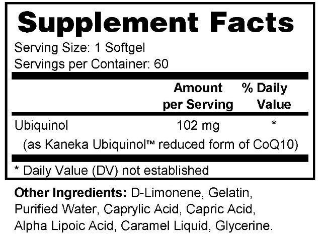 Ubiquinol 100 mg (Active CoQ10)