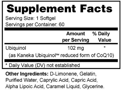 Ubiquinol 100 mg (Active CoQ10)