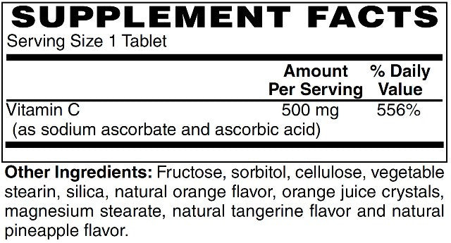 Vitamin C 500 mg (Chewable)